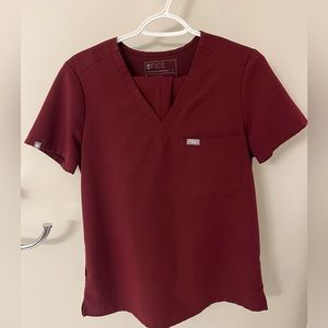 Figs Burgundy Scrubs - Zamora jogger and Catarina Top